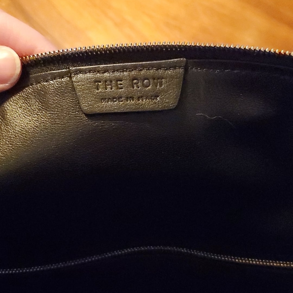The Row Black Leather XL Dante Clutch Bag - Picture 5 of 6